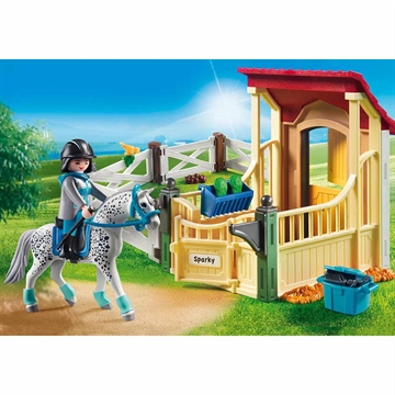  Horse Stable with Appaloosa 6935