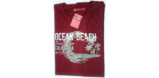Ocean beach t-shirt xl bordeaux