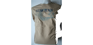 Ocean beach t-shirt xl sand